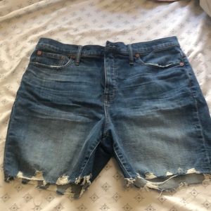 High waist Madewell jean shorts